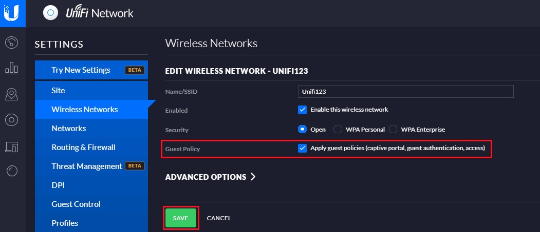 Wi-Fi авторизация Ubiquiti Unifi Гостевые политики 